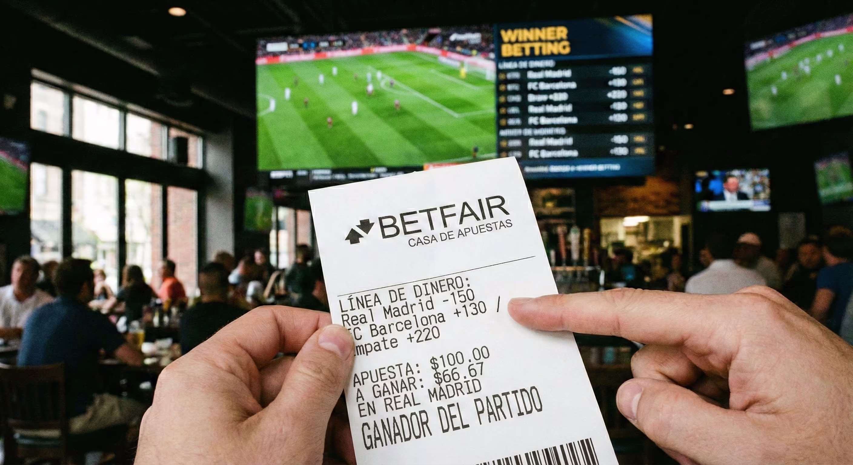 Ejemplo de Apuesta Moneyline
